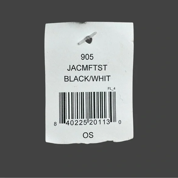 Jocelyn Women’s Black & White Fur Knit Fingerless Gloves Sz OS - Picture 11 of 13